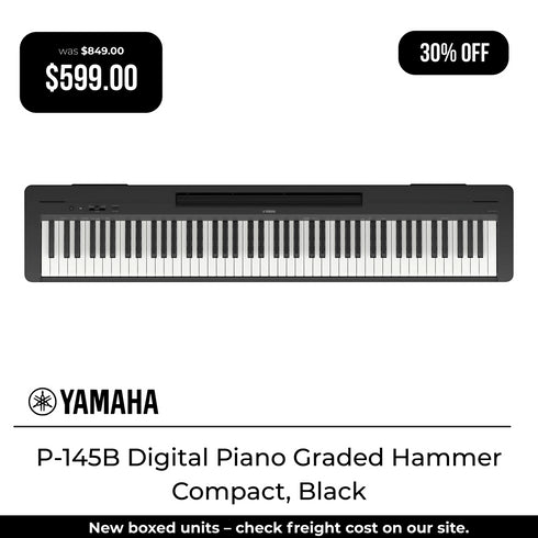 Yamaha P-145B Digital Piano - Black
